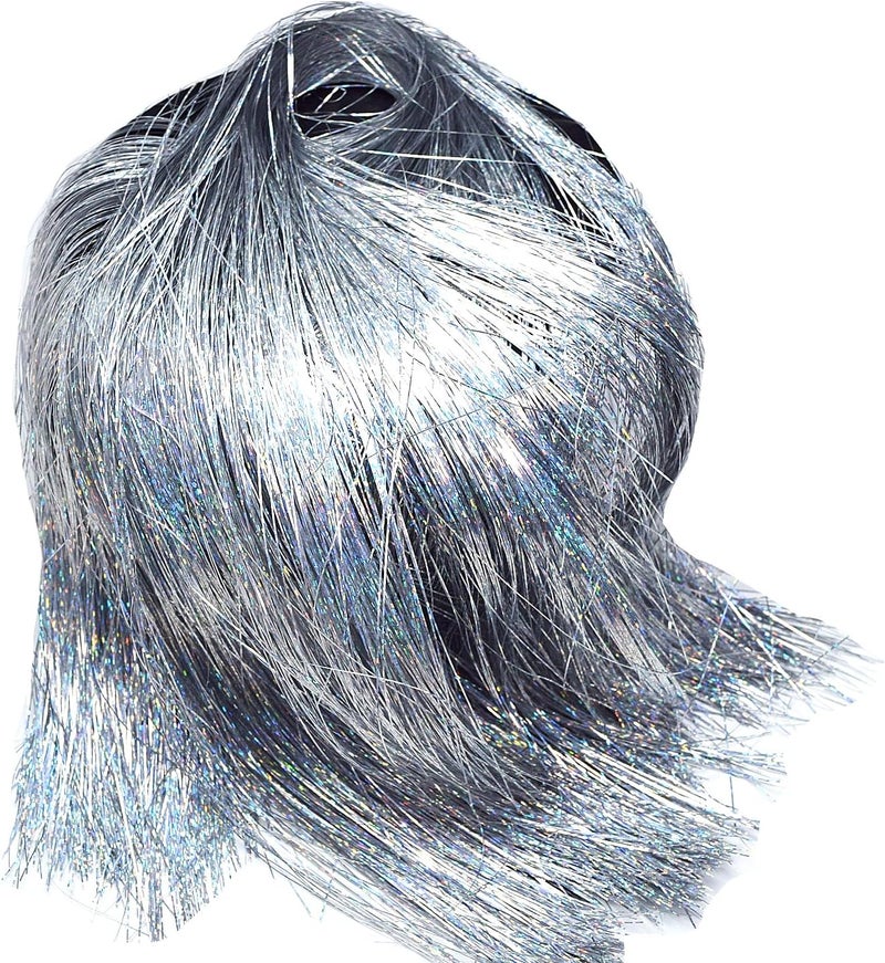 AOODOOM Tinsel Icicles 2000 Strands Metallic laser Silver Tinsel Christmas Tree Streamer Party Decoration 19.7 Inch Tinsel for Christmas Tree Icicles Indoor Outdoor Xmas New Year Disco Birthday Party Supplies - Image 1
